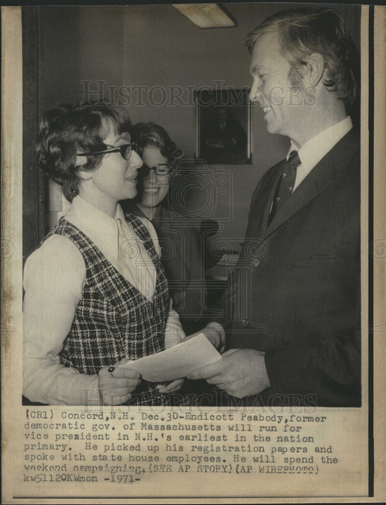 1971 Endicott Chub Peabody Governor primary - dfpb12793 - Historic Images