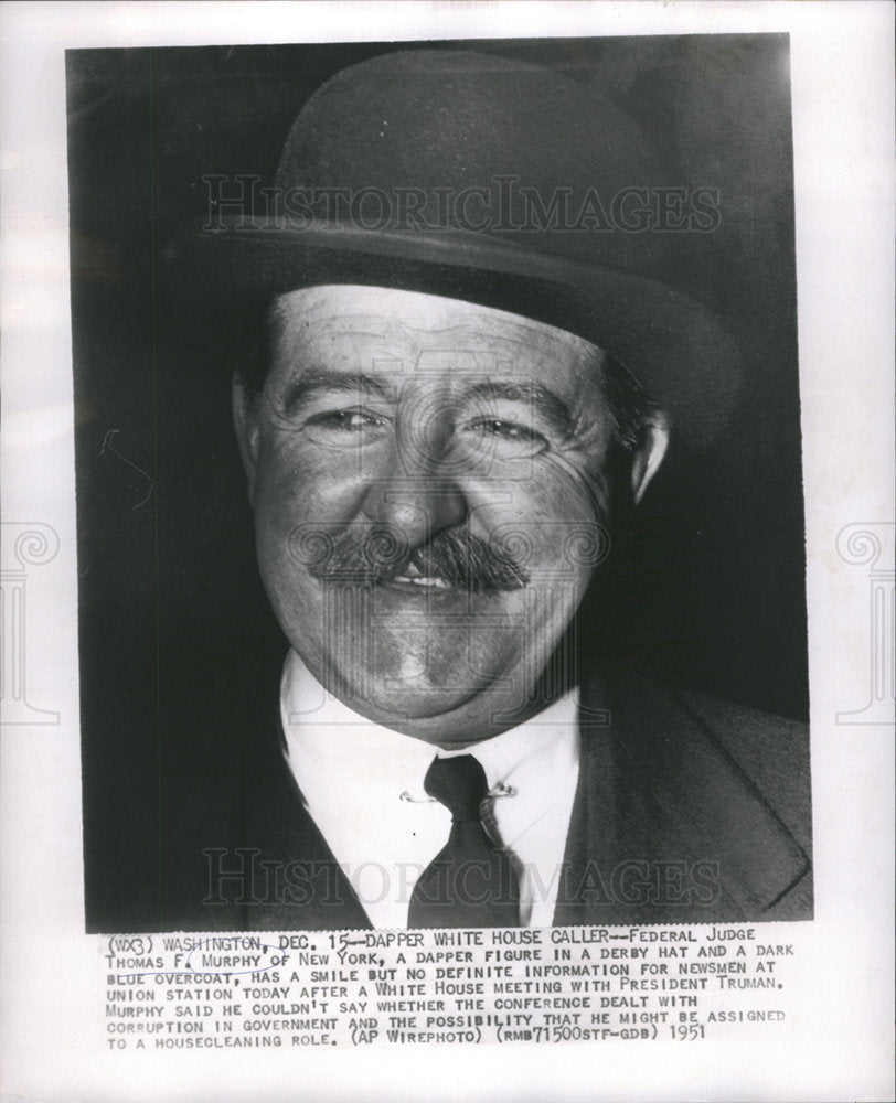 1951 Thomas Francis Murphy federal judge-Historic Images