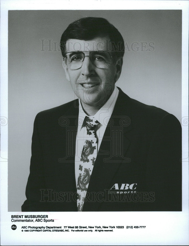 1990 Brent Musburger - commentator-Historic Images