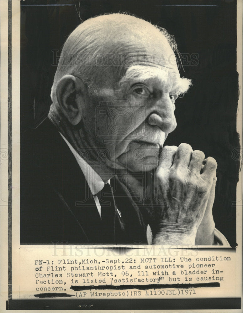 1971 Flint Charles Stewart Mott pioneer-Historic Images