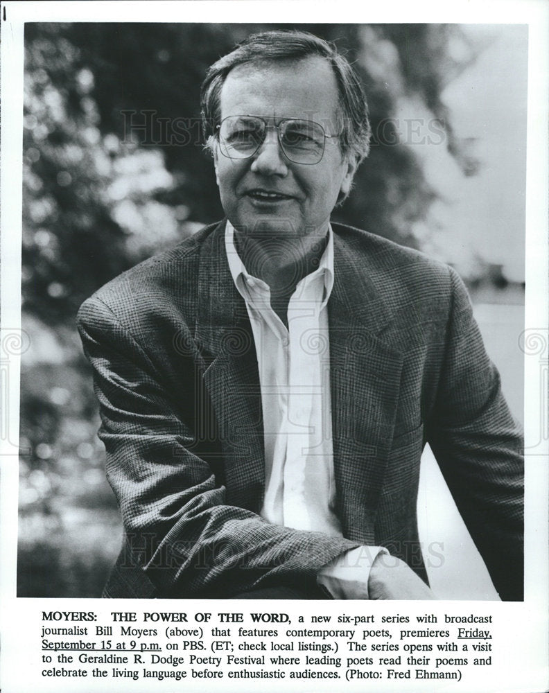 1990 Bill Moyers Journalist-Historic Images