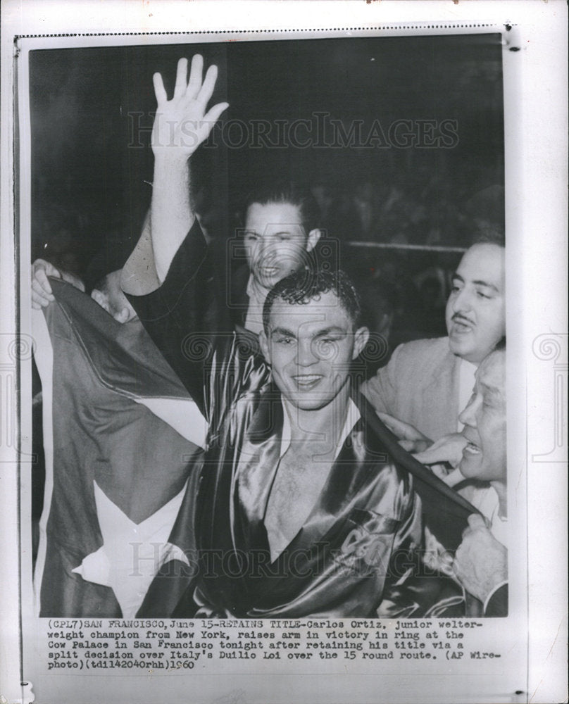 1960 Carlos Ortiz world boxing champion-Historic Images