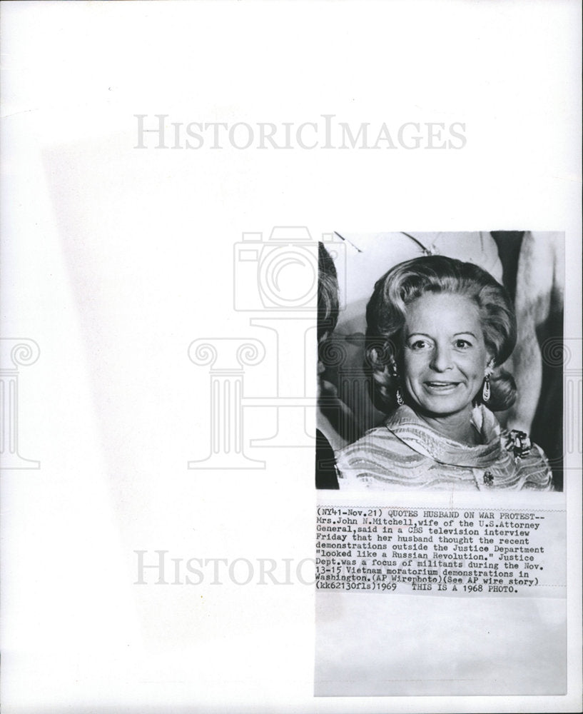 1969 Mrs. Martha N. Mitchell wife of John-Historic Images