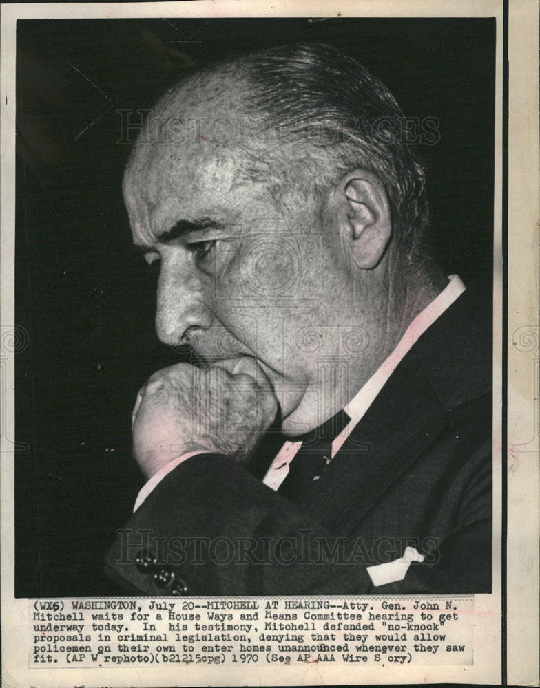 1970 John N. Mitchell Watergate defendant-Historic Images