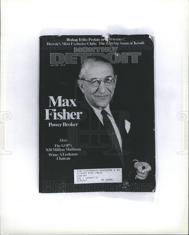 1980 Max Martin Fisher businessman stephen-Historic Images