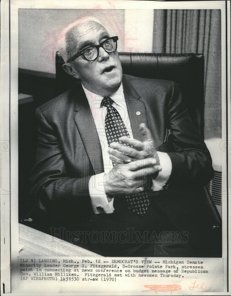 1970 George S. Fitzgerald, MI Senate-Historic Images