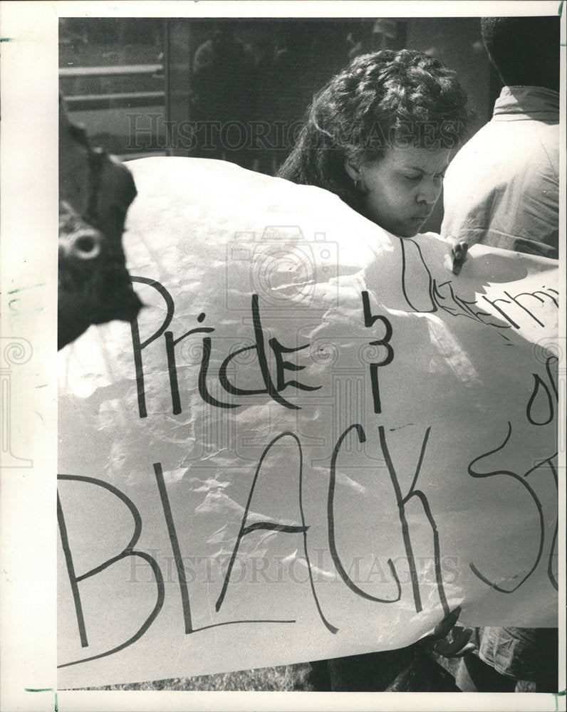 1989 Marsha Parks protest march black pride-Historic Images