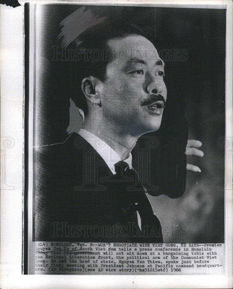 1966 Nguyen Cao Ky South Vietnam Leader-Historic Images