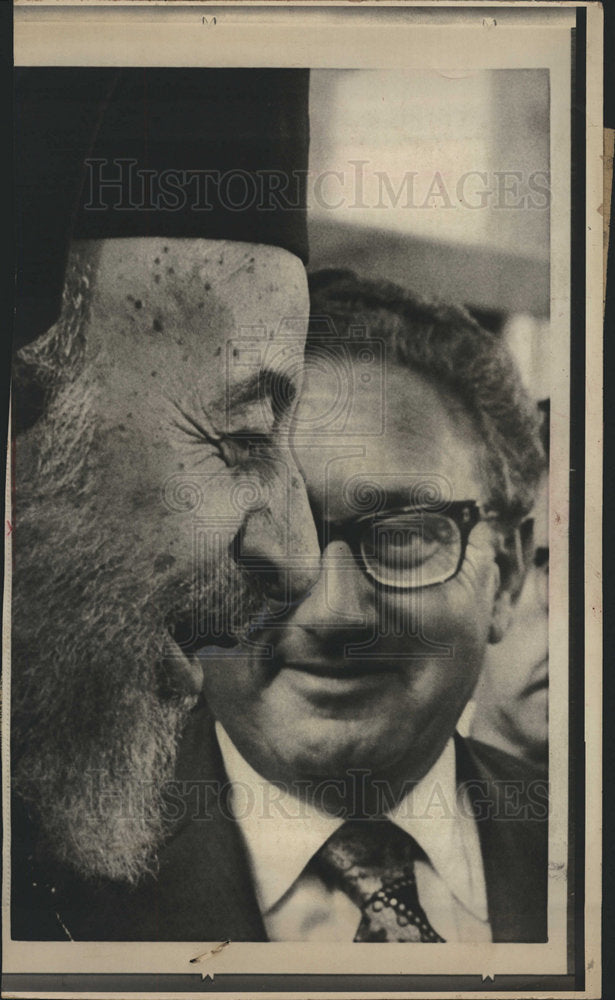 1974 Henry Kissinger Archbishop Makarios-Historic Images