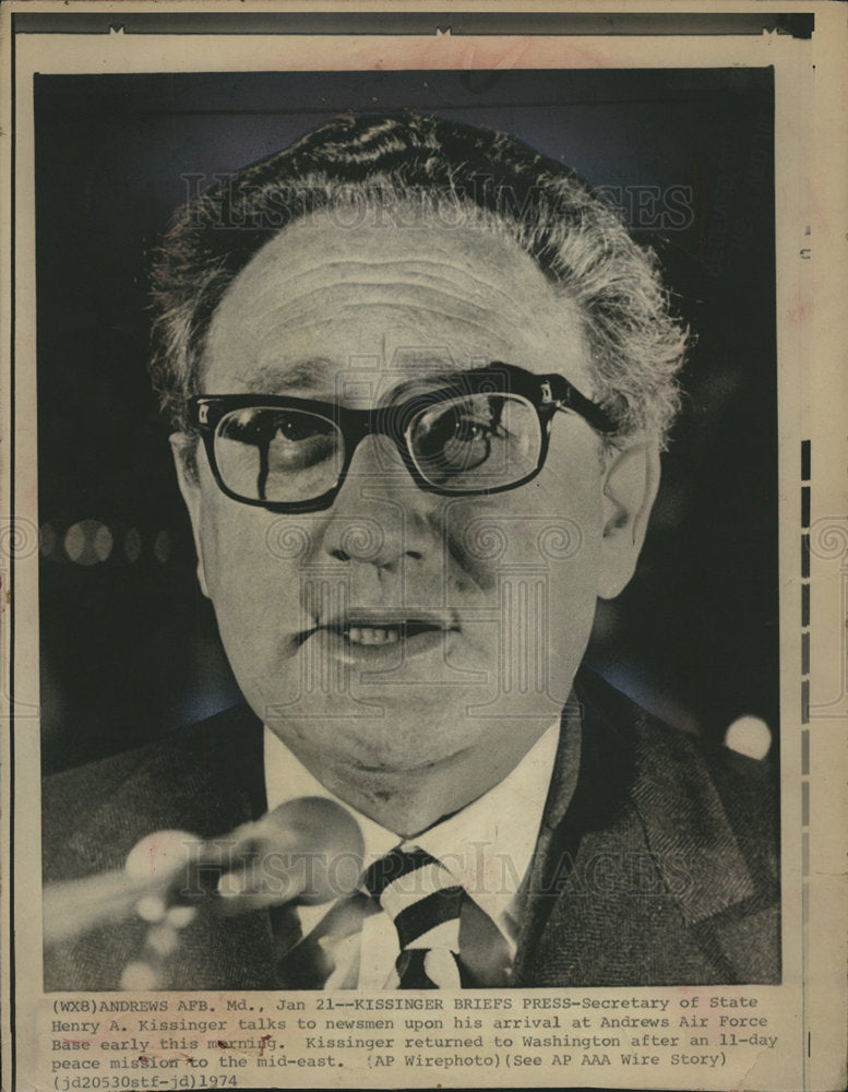 1974 Henry A.Kissinger US Secretary-Historic Images