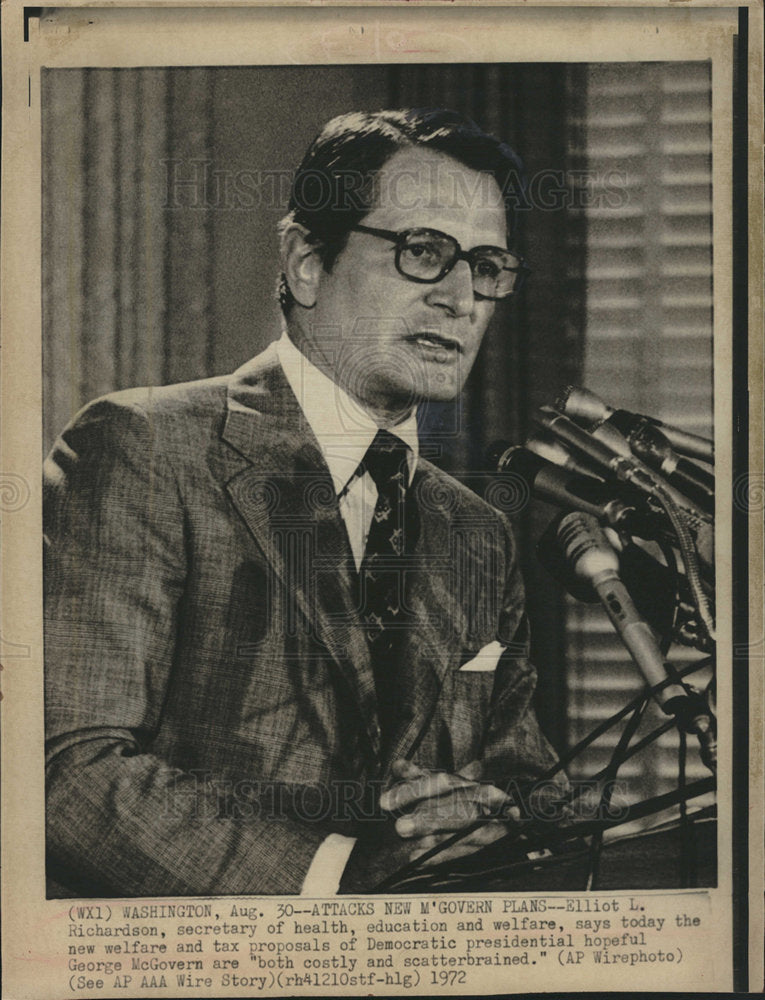 1972 Elliot Richardson Democrat Secretary-Historic Images