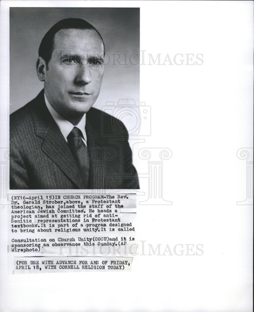 1969 Rev.Dr.Gerald Strober Protestant-Historic Images