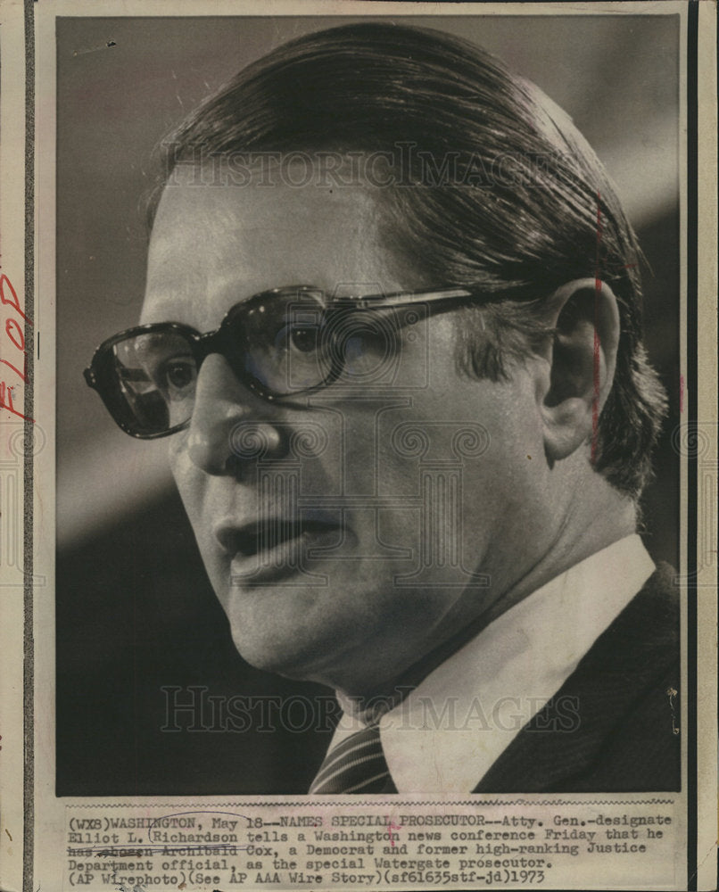 1973 Elliot Richardson Attorney General-Historic Images