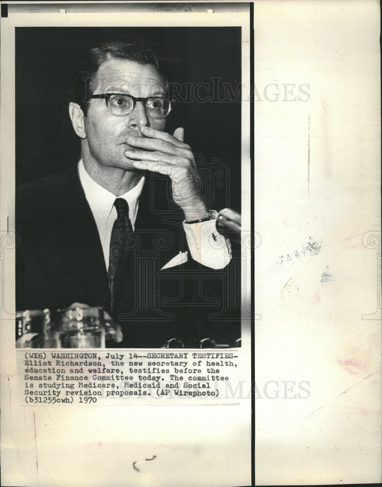 1970 Elliot Richardson U.S Attorney General-Historic Images