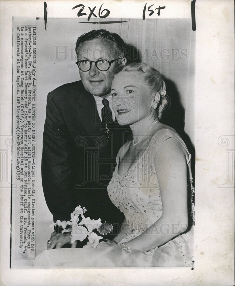 1955 Dorothy Kirsten John D French marriage-Historic Images