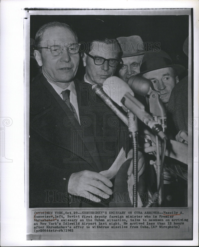 1962 Vassily A Kuznetsov Soviet Deputy Cuba-Historic Images