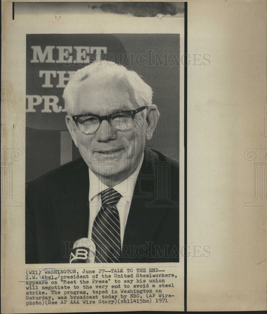 1971 Abel United Steelworkers NBC interview-Historic Images