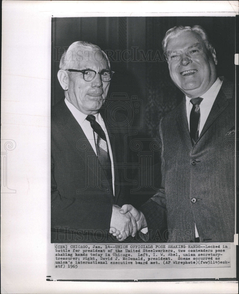 1965 I.W. Abel secretary David J. Mcdonald-Historic Images