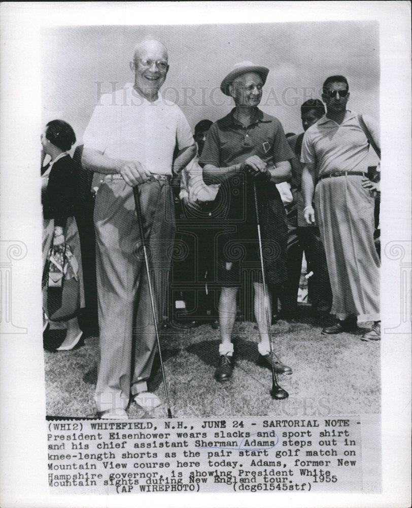 1955 Eisenhower Sherman Adams Golf-Historic Images