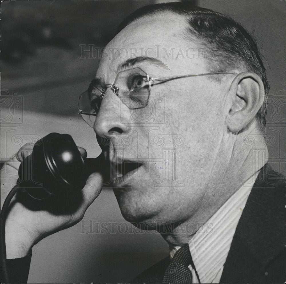 1936 Clarence E. Lehr on the phone-Historic Images