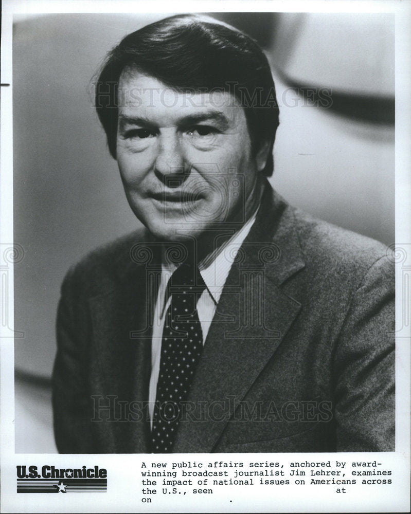 1990 Jim Lehrer American journalist-Historic Images