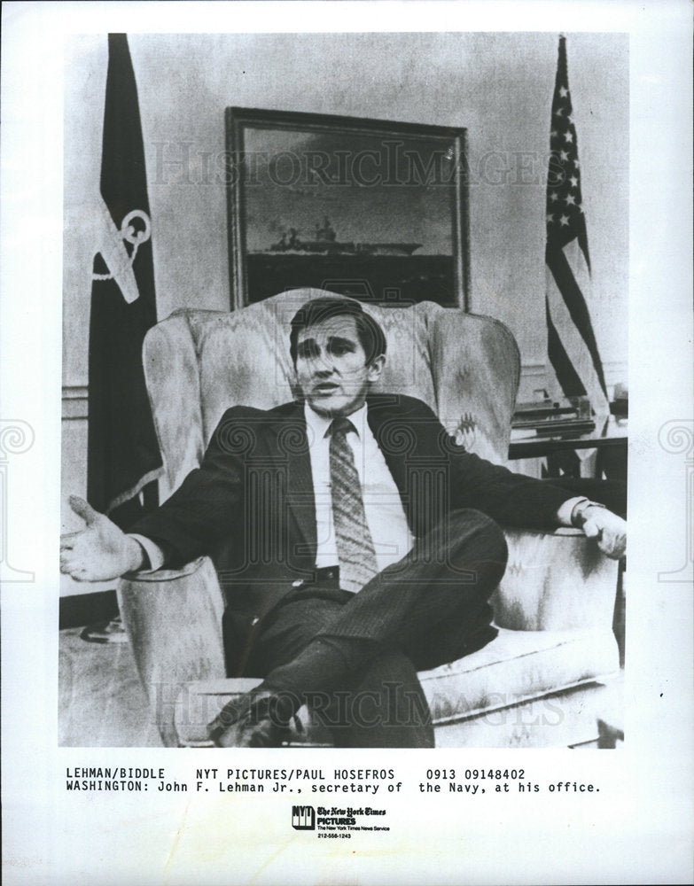 1984 John F. Lehman, Jr Secretary Navy-Historic Images