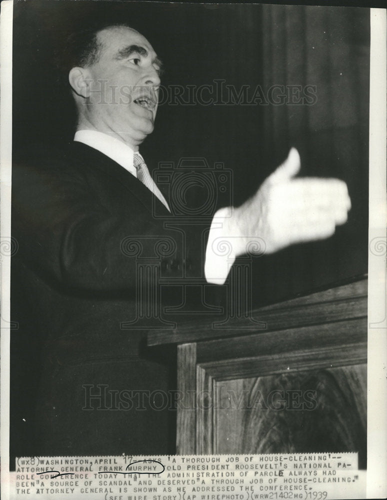 1939 Attorney general Frank Murphy Roosvelt-Historic Images