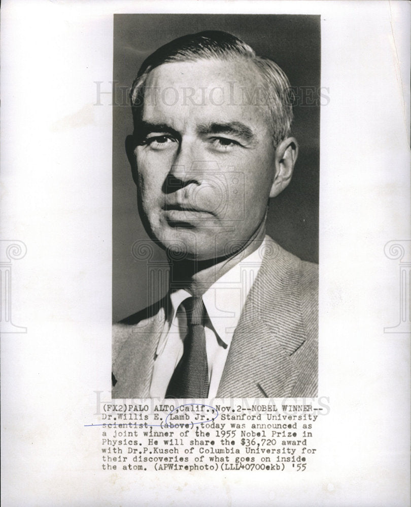 1955 Dr. Willis E. Lamb Jr. Nobel Physicist-Historic Images