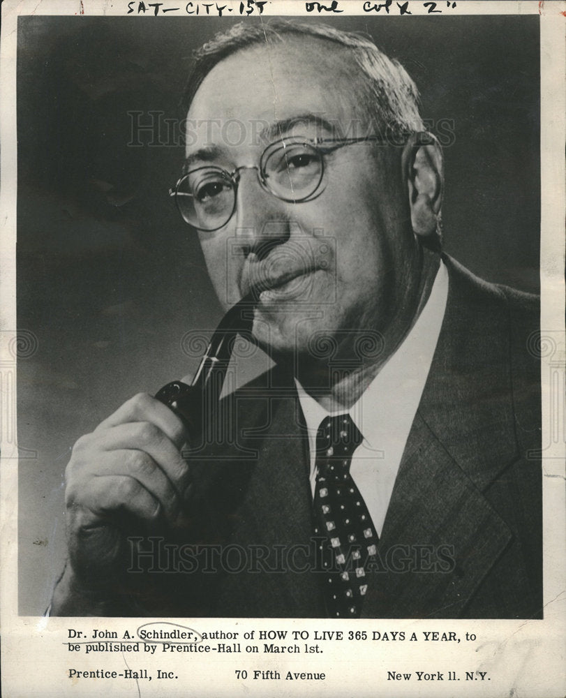 1956 Dr. JOHN A. SCHINDLER author-Historic Images