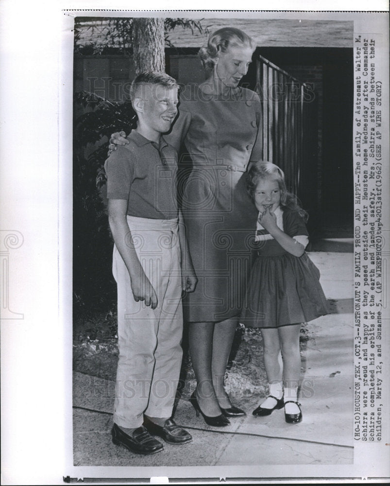 1962 Schirra Family Wife Kids Marty Suzanne-Historic Images