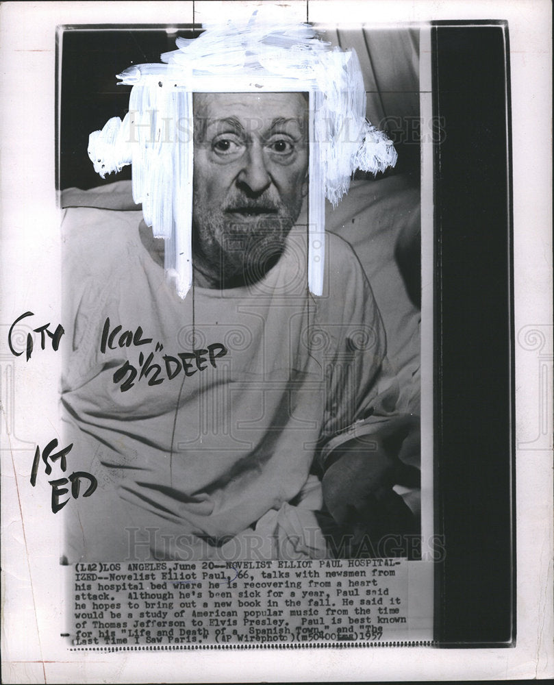 1957 elliot paul journalist american-Historic Images