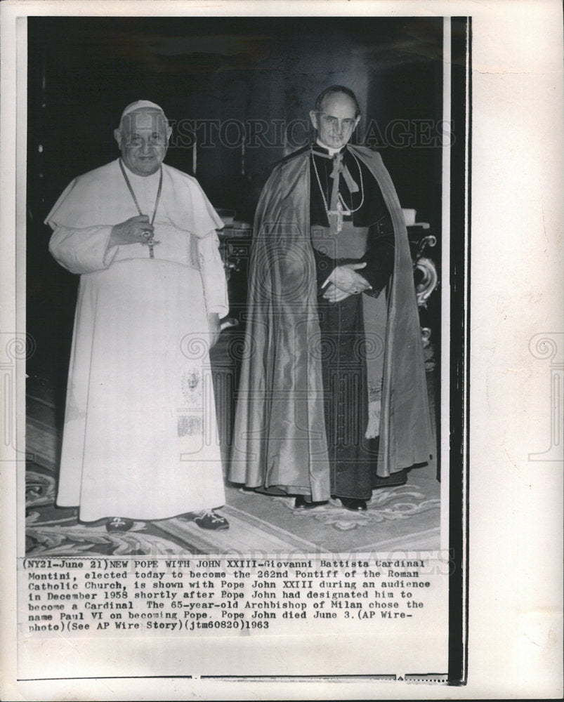 1963 Giovanni Battista Montini Pope John-Historic Images