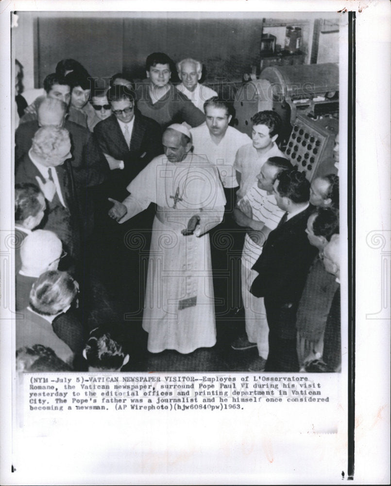 1963 L&#39;Osservatore Romano Pope Paul VI-Historic Images