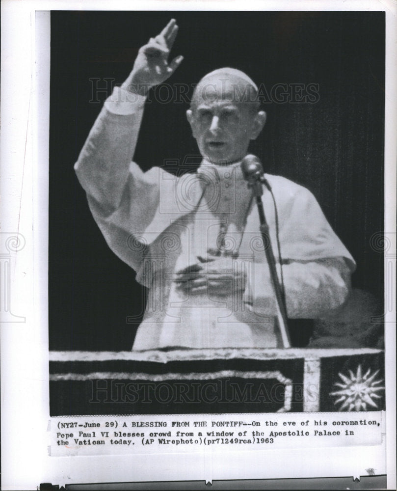 1963 Pope Paul VI Vatican City coronation-Historic Images