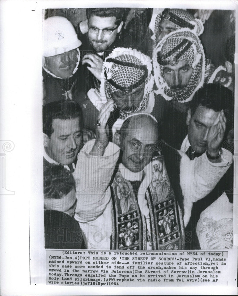 1964 Pope Paul VI Via Dolorosa-Historic Images