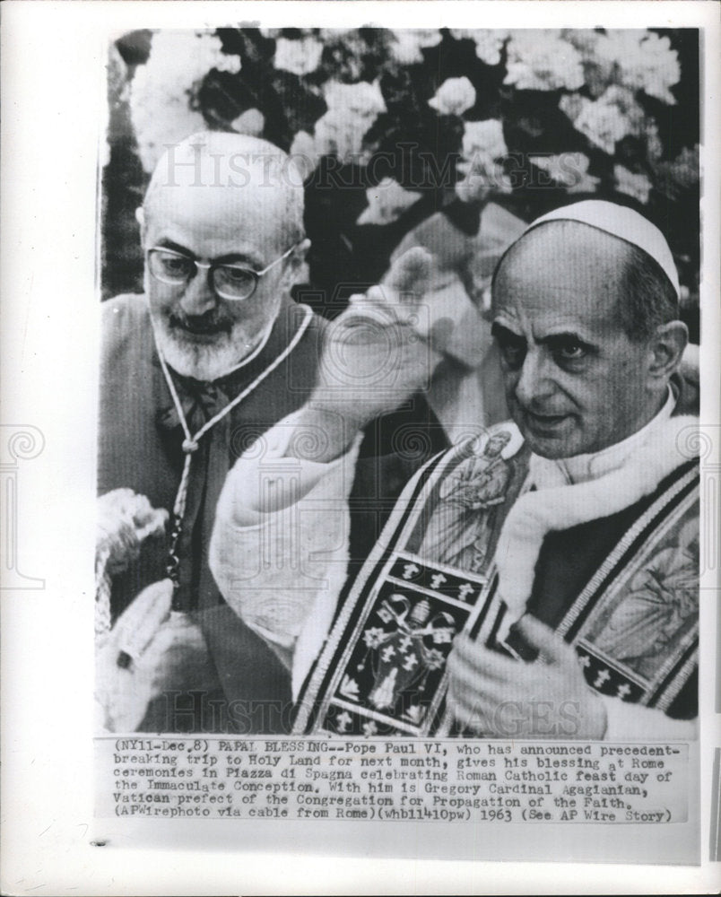 1963 POPE PAUL  Pope of the Catholic Church-Historic Images