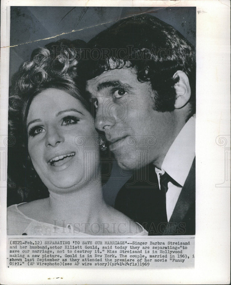 1969 Barbara Streisand Elliott Gould-Historic Images