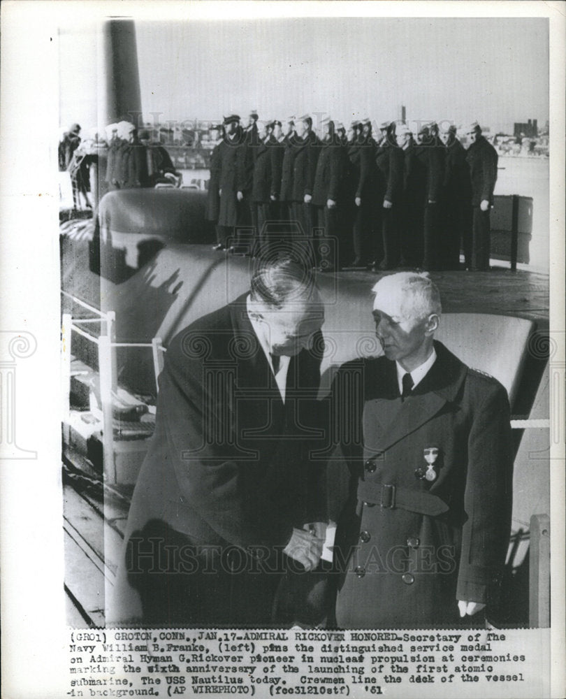 1961 William B. Franke Hyman G. Rickover-Historic Images