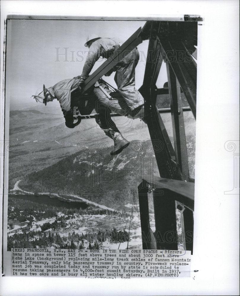 1956 Riggers Cannon Mountain Aerial Tramway-Historic Images