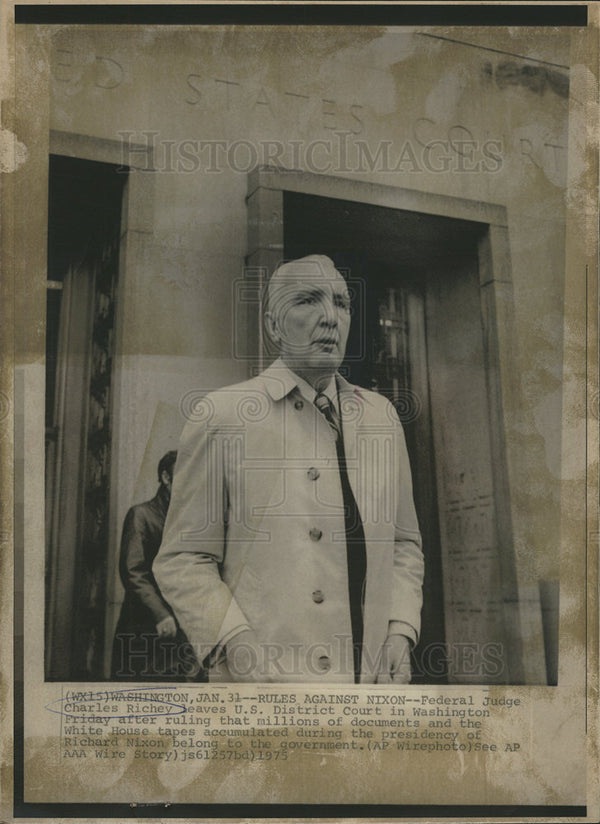 1975 Charles Richey Federal Judge - Historic Images