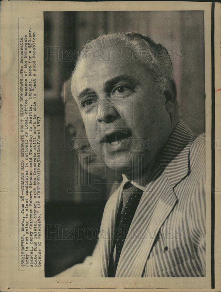 1973 Robert Strauss Democrat Watergate 1973-Historic Images