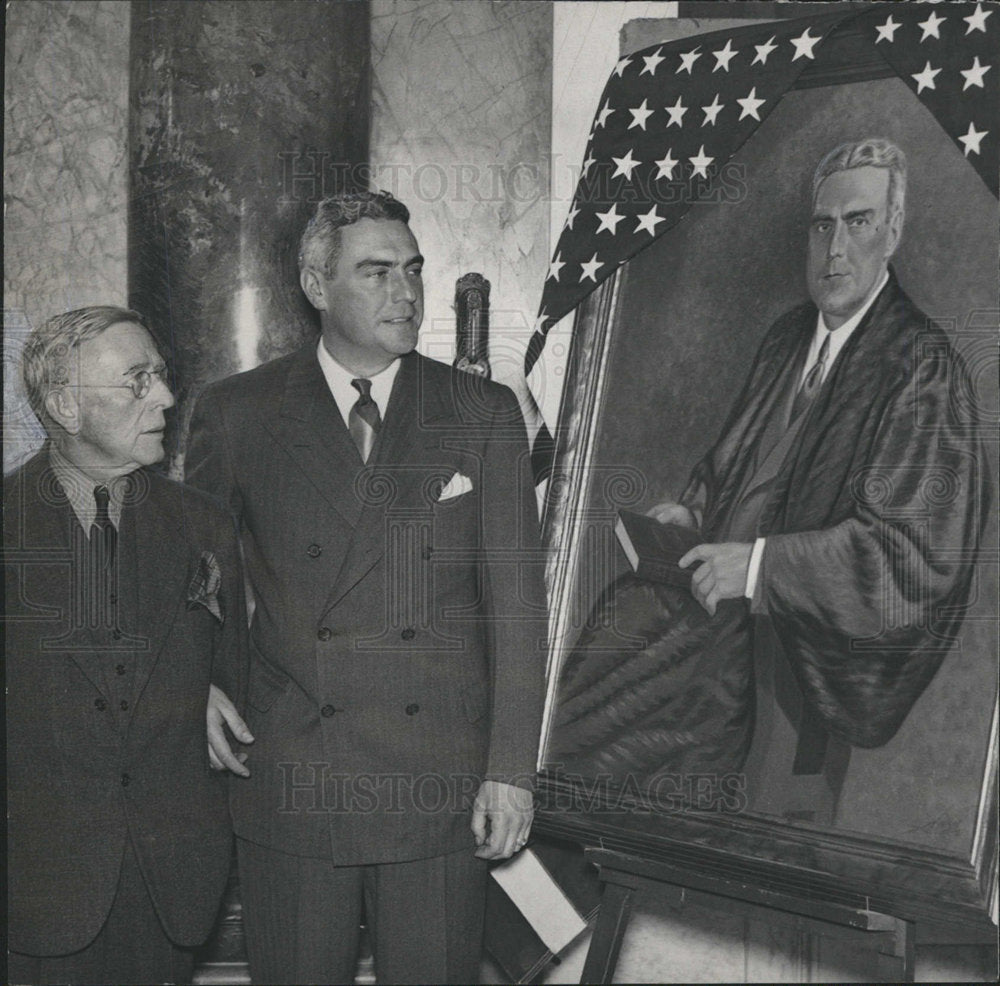 1938 Fred Ash Judge Laster S. Moll painting-Historic Images