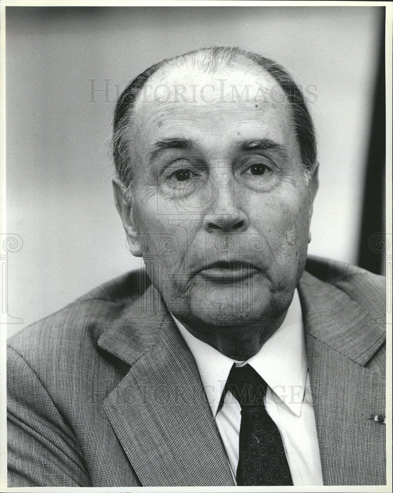 1990 FRANCOIS MITTERRANDPresident of Franc-Historic Images