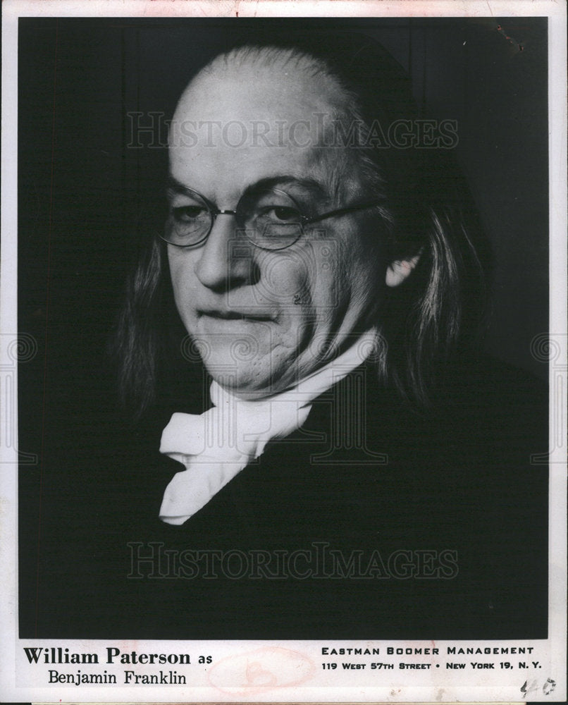 1966 WILLIAM PATERSON as Benjamin Franklin-Historic Images