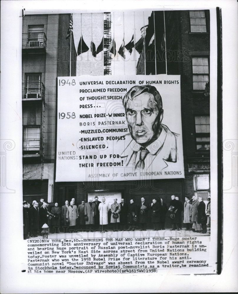 1958 Human Rights Poet Boris Pasternak-Historic Images