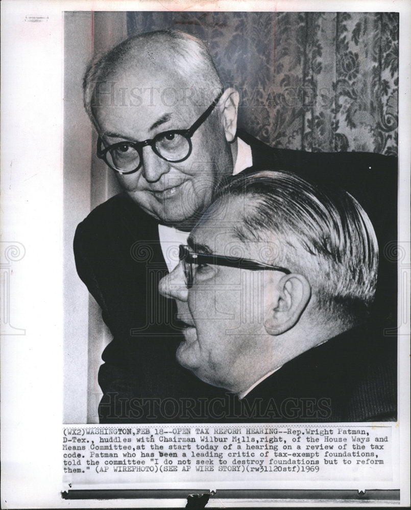 1969 Rep. Wright Patman Chairman Mills-Historic Images