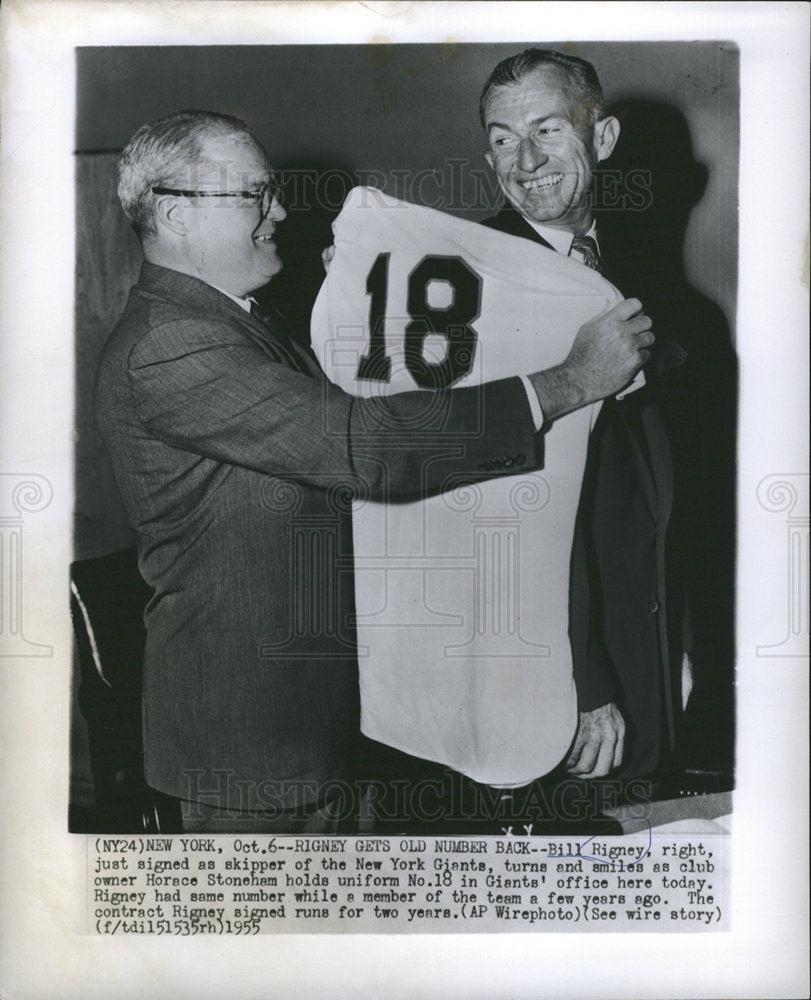 1955 Bill Rigney New York Giants-Historic Images