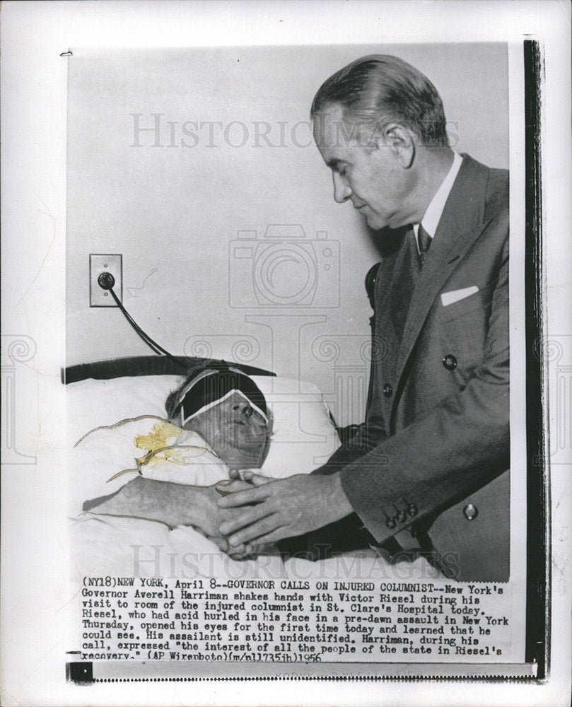 1956 Governor Averel Harriman Victor Riesel-Historic Images