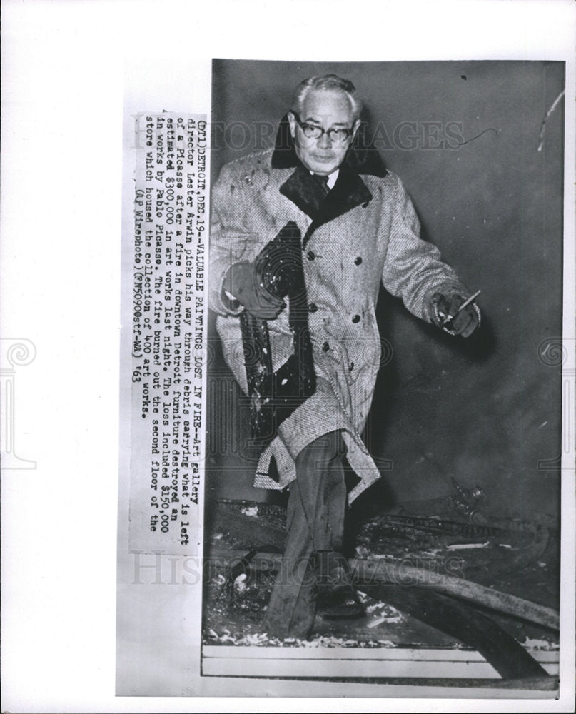 1963 Lester Arwin fire burned picasso 1963-Historic Images