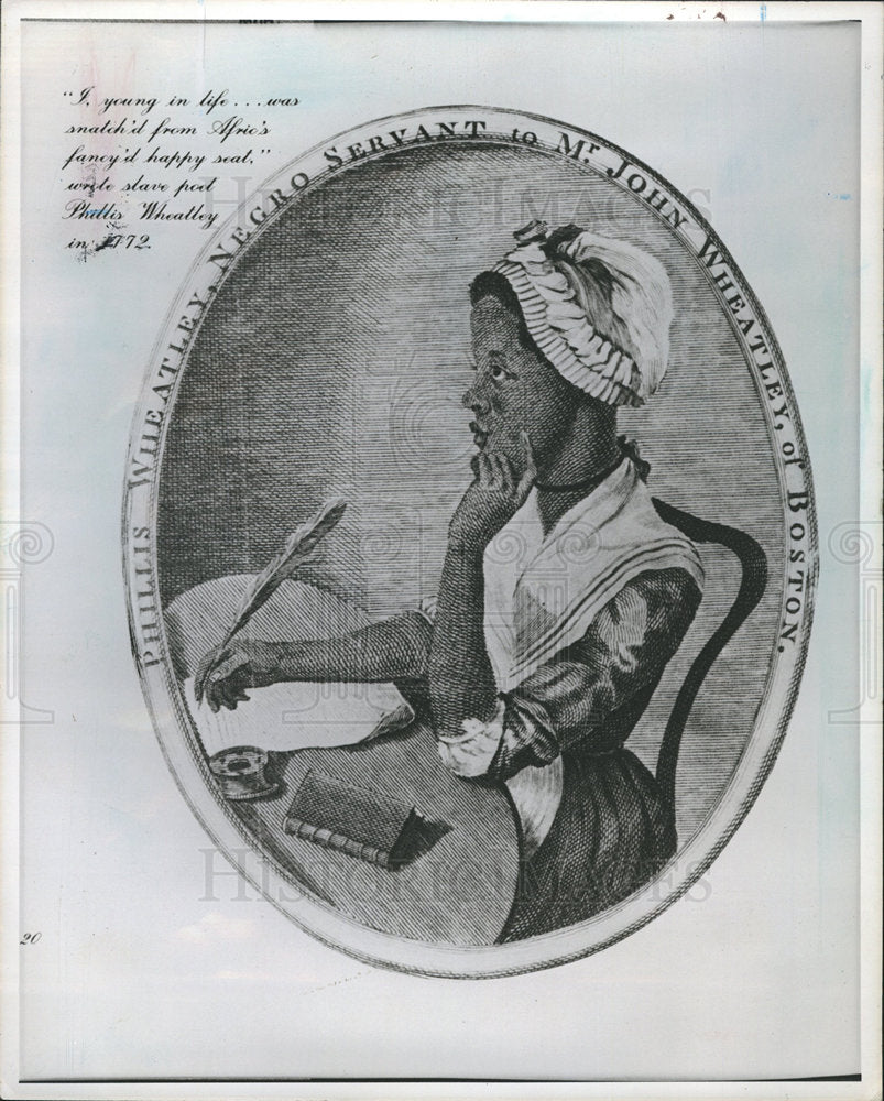1977 Phyllis Wheatley slave poet poetry-Historic Images